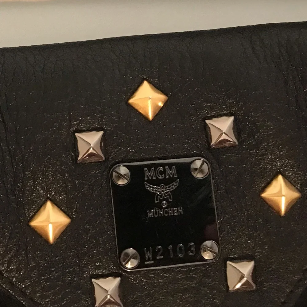 MCM Visetos Satchel Studded.